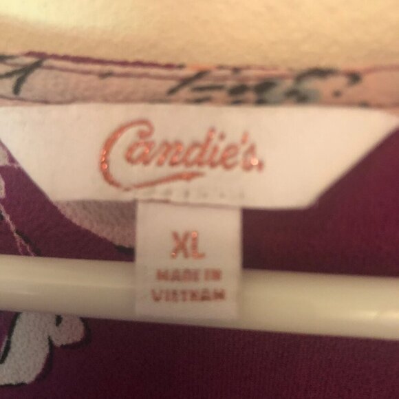 Candie's purple floral high/low dress w/ built-in shorts sz XL [juniors'] - Picture 5 of 14